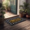 1PC Black-and-white Checkered Anti-slip Doormat, Bathrooms, And Kitchens. This StylishPrinted Mat Makes An ldeal Housewarming Gift