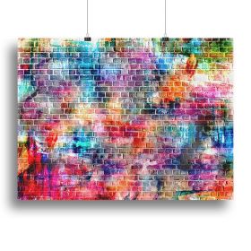 Colorful wall painting art Canvas Print or Poster (Type: Standard Framed Canvas Print, size: 16" x 12" / 42cm x 30cm (approx))