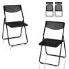 4 Pack Plastic Folding Chairs, Lightweight Stackable Commercial Chairs, Portable Event Seats Indoor Outdoor for Home Event Party Picnic School Wedding