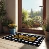1PC Black-and-white Checkered Anti-slip Doormat, Bathrooms, And Kitchens. This StylishPrinted Mat Makes An ldeal Housewarming Gift