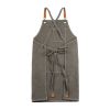 Xemussa Chef Aprons for Men Women with Large Pockets, Cotton Canvas Cross Back Heavy Duty Adjustable Work Apron, Size M to XXL