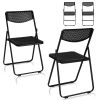 4 Pack Plastic Folding Chairs, Lightweight Stackable Commercial Chairs, Portable Event Seats Indoor Outdoor for Home Event Party Picnic School Wedding