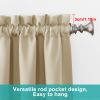 Polyester Rod Pocket Thermal Insulated Coated Lining 52 in. W x 84 in. L Indoor Blackout Curtains (Set of 2)
