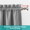 Polyester Rod Pocket Thermal Insulated Coated Lining 52 in. W x 84 in. L Indoor Blackout Curtains (Set of 2)