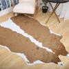 1pc Premium Faux Cowhide Rug 4.9 X 6.6 Feet, Durable And Large Size Cow Print Rugs, Suitable For Bedroom Living Room Western Decor