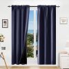 Polyester Rod Pocket Thermal Insulated Coated Lining 52 in. W x 84 in. L Indoor Blackout Curtains (Set of 2)